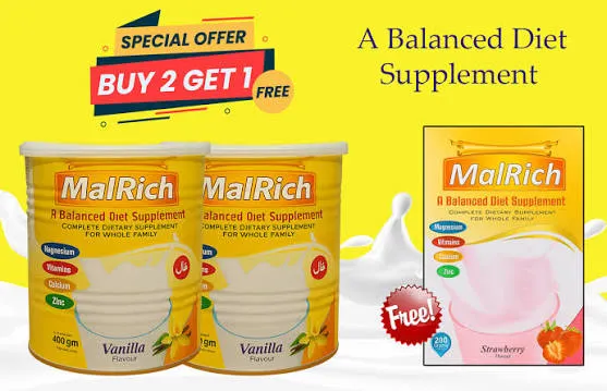 MalRich – Milk-Based Energy Supplement (2 ten 1 freee soft 200 gm) - Image 3