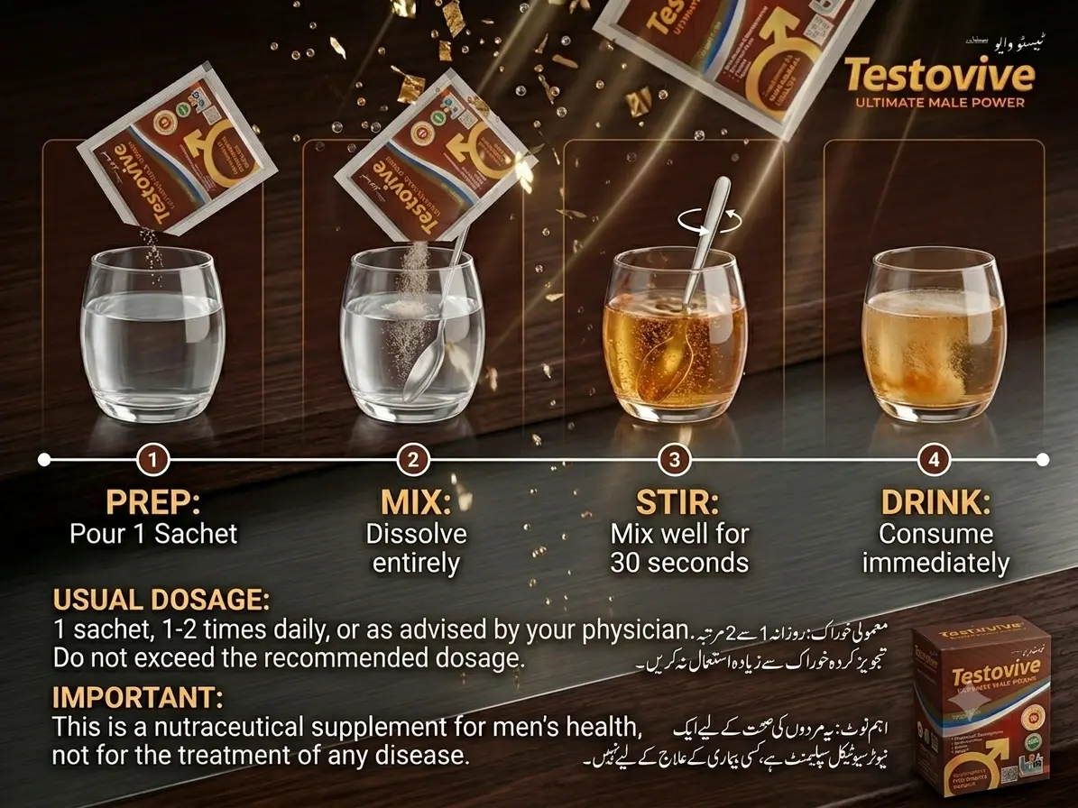 Testovive – Advanced Male Power, Strength, Energy & Vitality Support Formula (10 Sachets) - Image 2